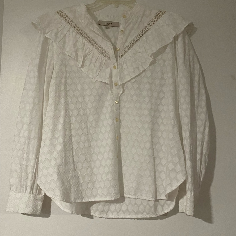 J Crew White Top M
